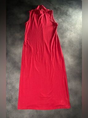 Land’s End Sleeveless Red Maxi Dress